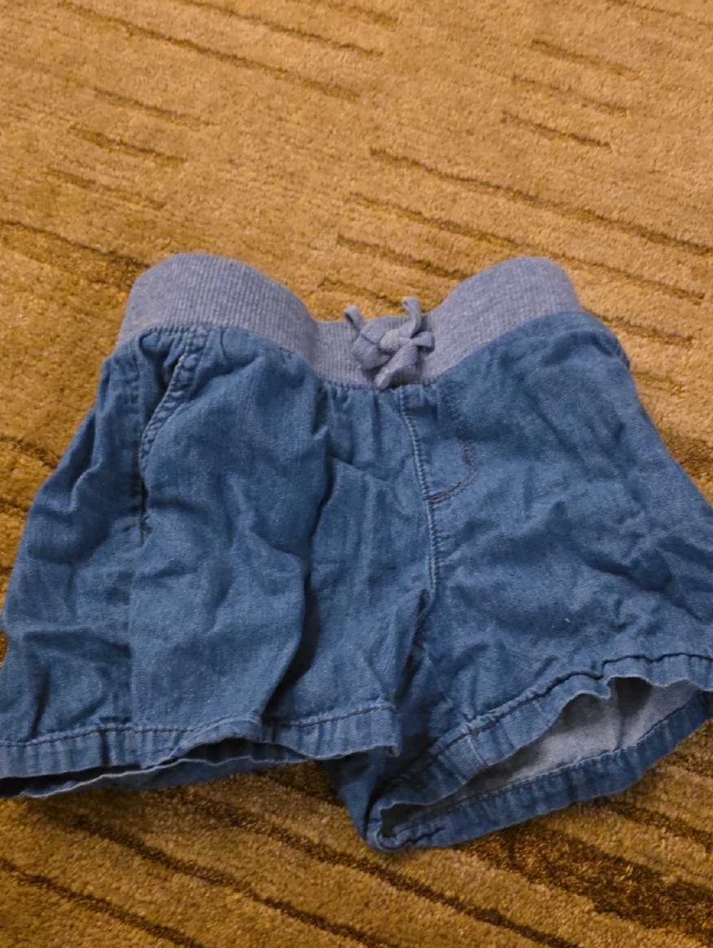 5/25 Girls' Blue Denim Elastic Waist Shorts Size 8..